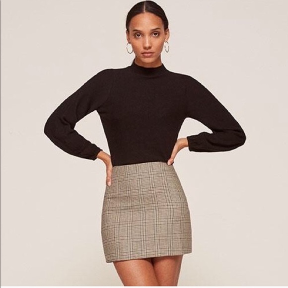 Reformation Plaid Mini Skirt 